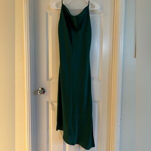 Elegant Asymmetrical Teal Dress